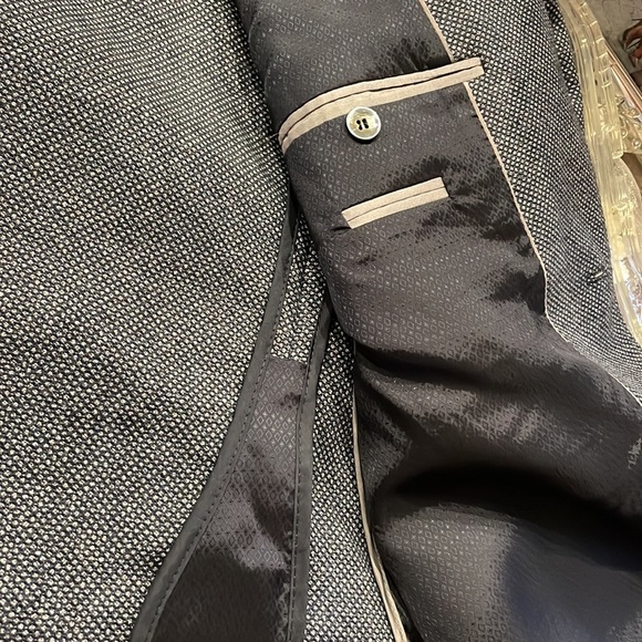 HUGO BOSS men’s wool blend sports coat jacket blue gray micro pattern NWOT 44R - Picture 9 of 17